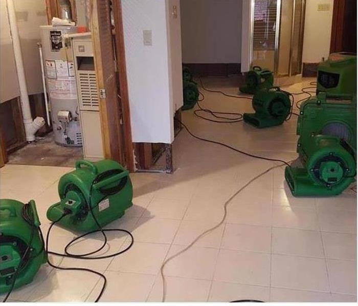 clean and drying floor post biohazard cleanup